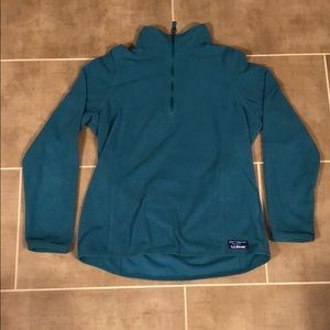 Teal LLBean Quarter Zip Fleece